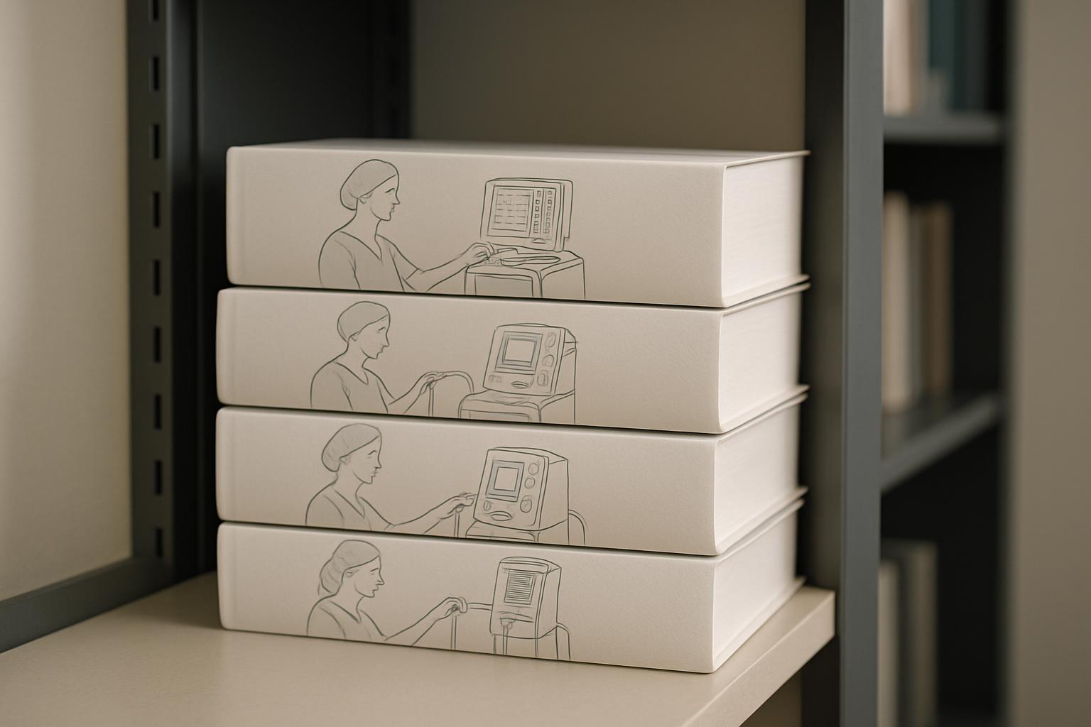A stack of three books, each featuring an illustration of a woman interacting with different types of computers.